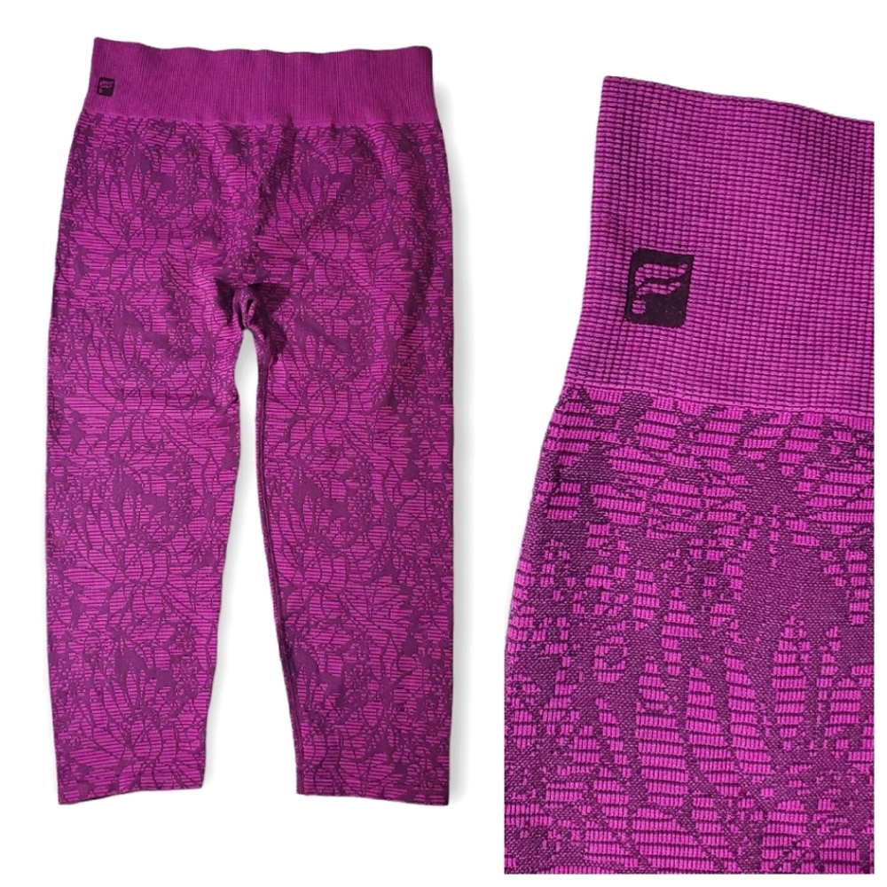 Fabletics Purple Patterned Leggings - image 1